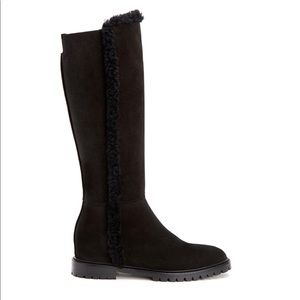 AQUATALIA Cheyenne Suede Shearling Knee Boots 7.5